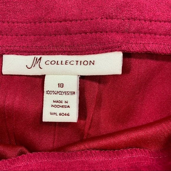 M Collection Aline Midi Skirt Pink size 10 Midi Skirt Faux Suede side Zip - Picture 2 of 10